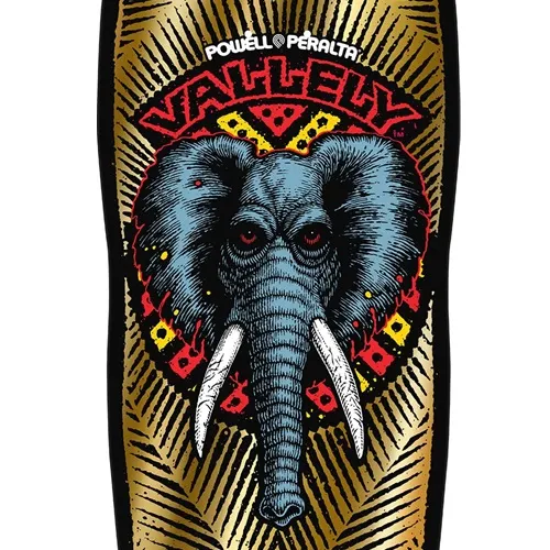 Powell Peralta Mike Vallely Elephant Gold Foil 9.85 Skateboard Deck