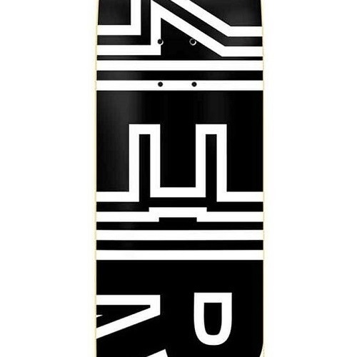 Zero Bold Black White 7.75 Skateboard Deck Gripped