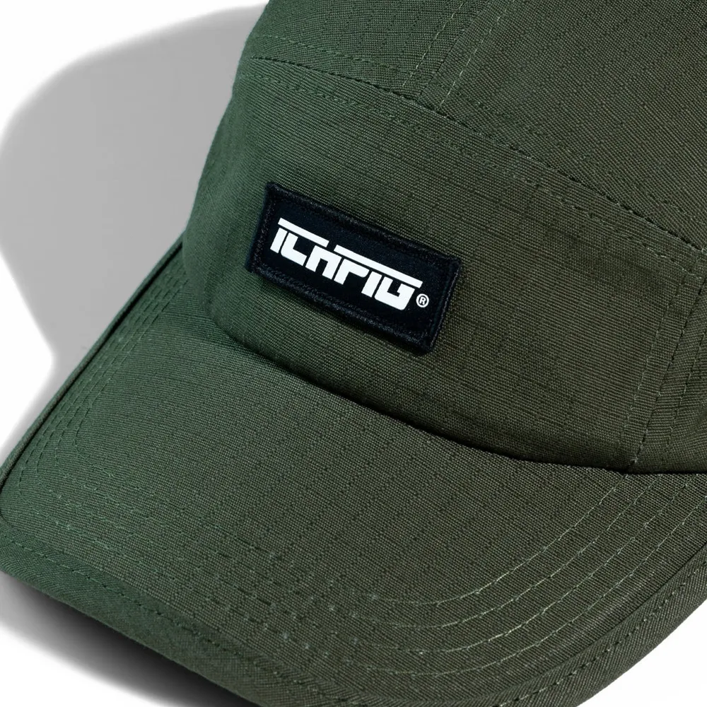 Ichpig Rip Stop 5 Panel Dark Olive Hat Cap