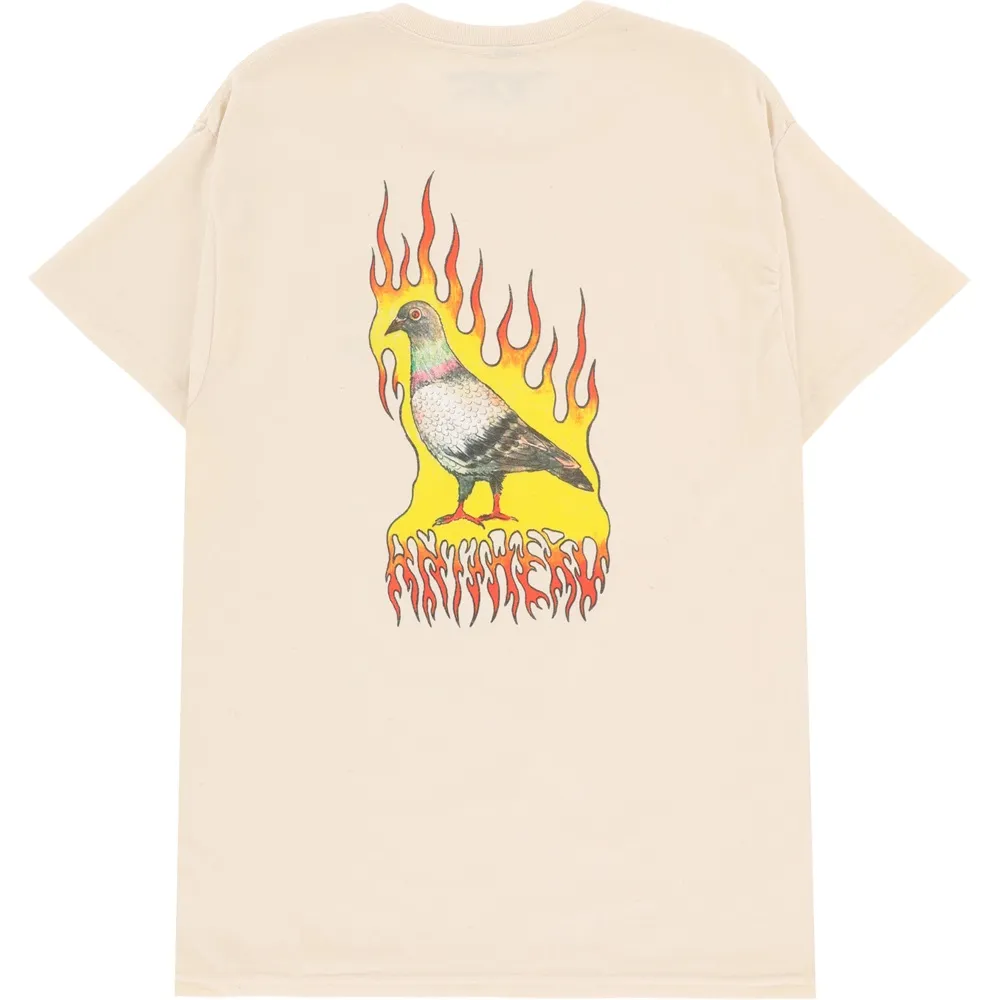 Anti Hero Flame Pigeon Natural T-Shirt