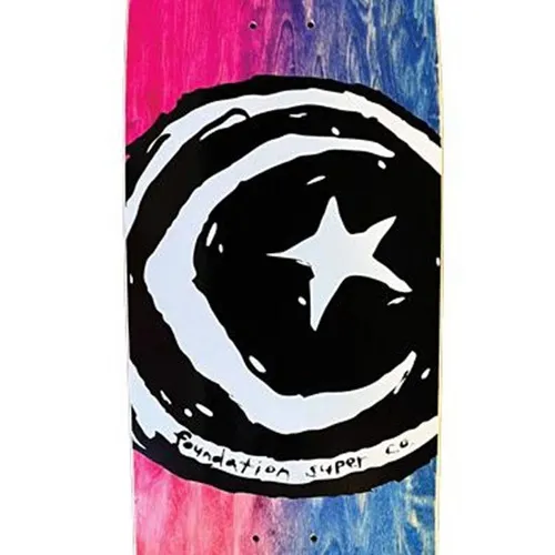 Foundation Star & Moon Dyed Shaped 9.0 Skateboard Deck