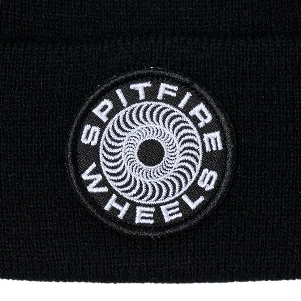 Spitfire Classic 87 Swirl Patch Black White Beanie