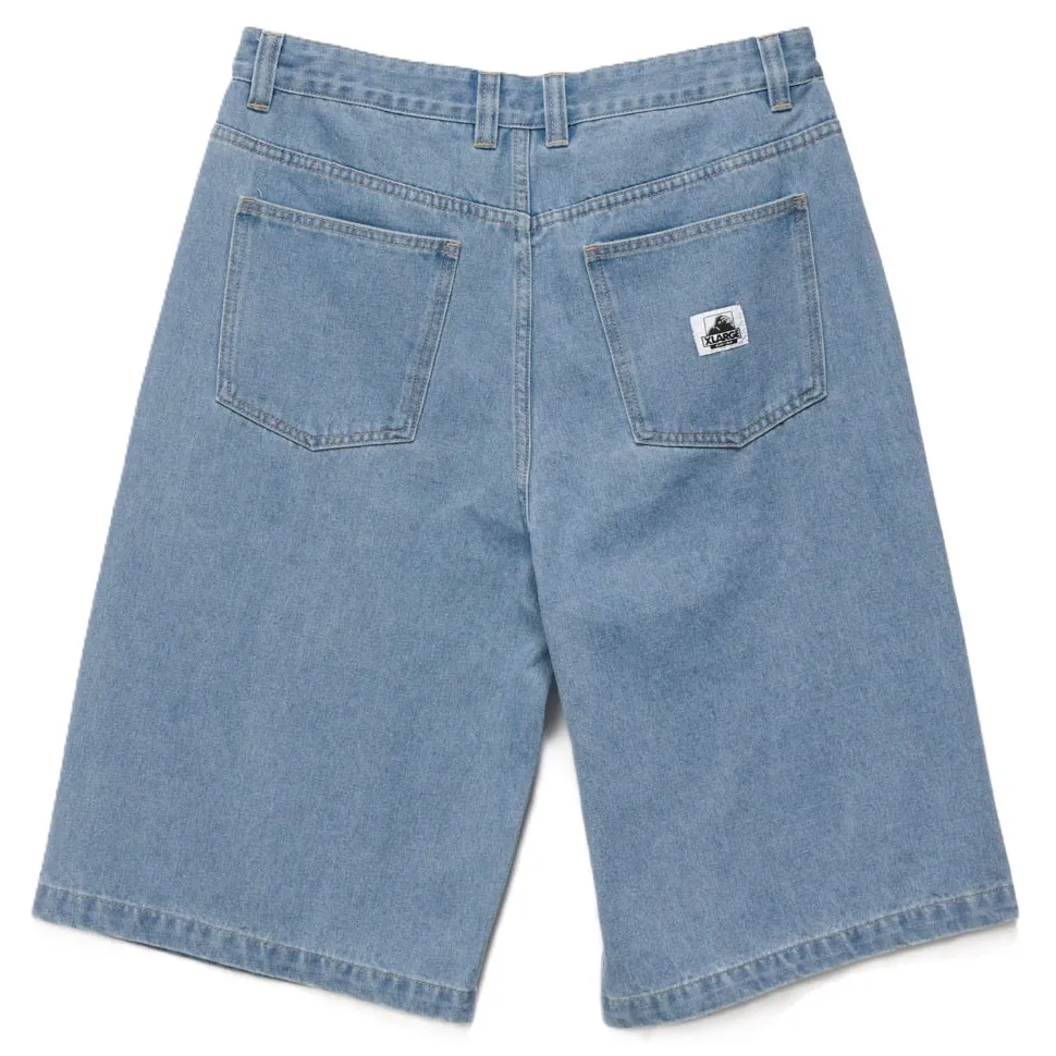 XLarge Baggy Bull Denim 91 Mid Blue Shorts [Size: 30]