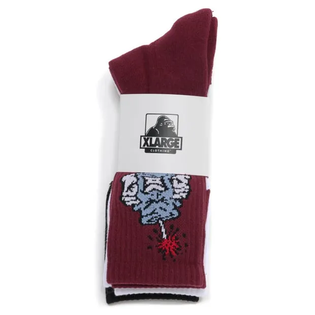 XLarge Dynamite Multi 3 Pack Socks