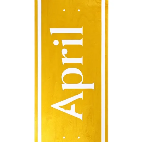 April AP Yellow OG Logo 8.0 Skateboard Deck