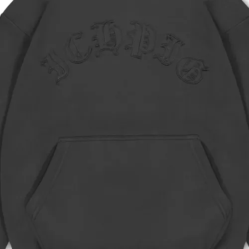 Ichpig Landmark Cordless Vintage Black Hoodie