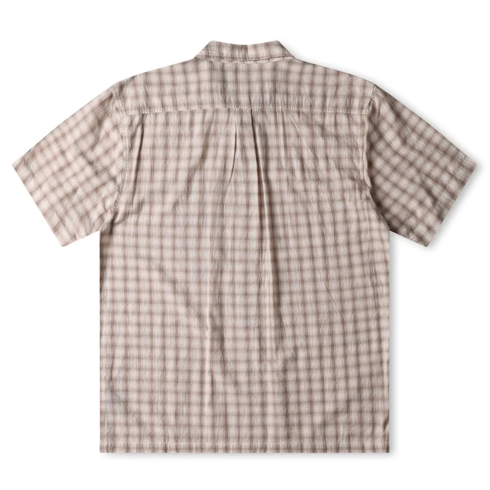 Former Manners Check Taupe Button Up Shirt