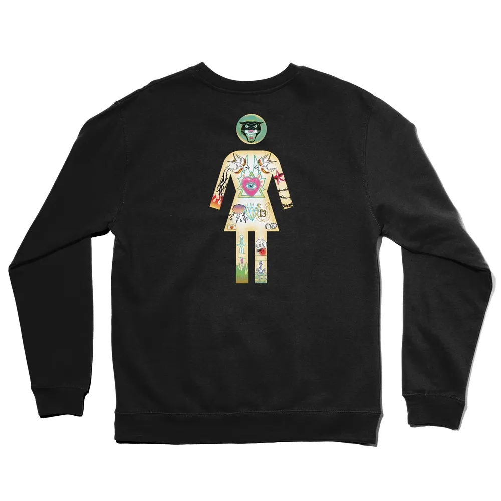 Girl Natas Black Crew Jumper