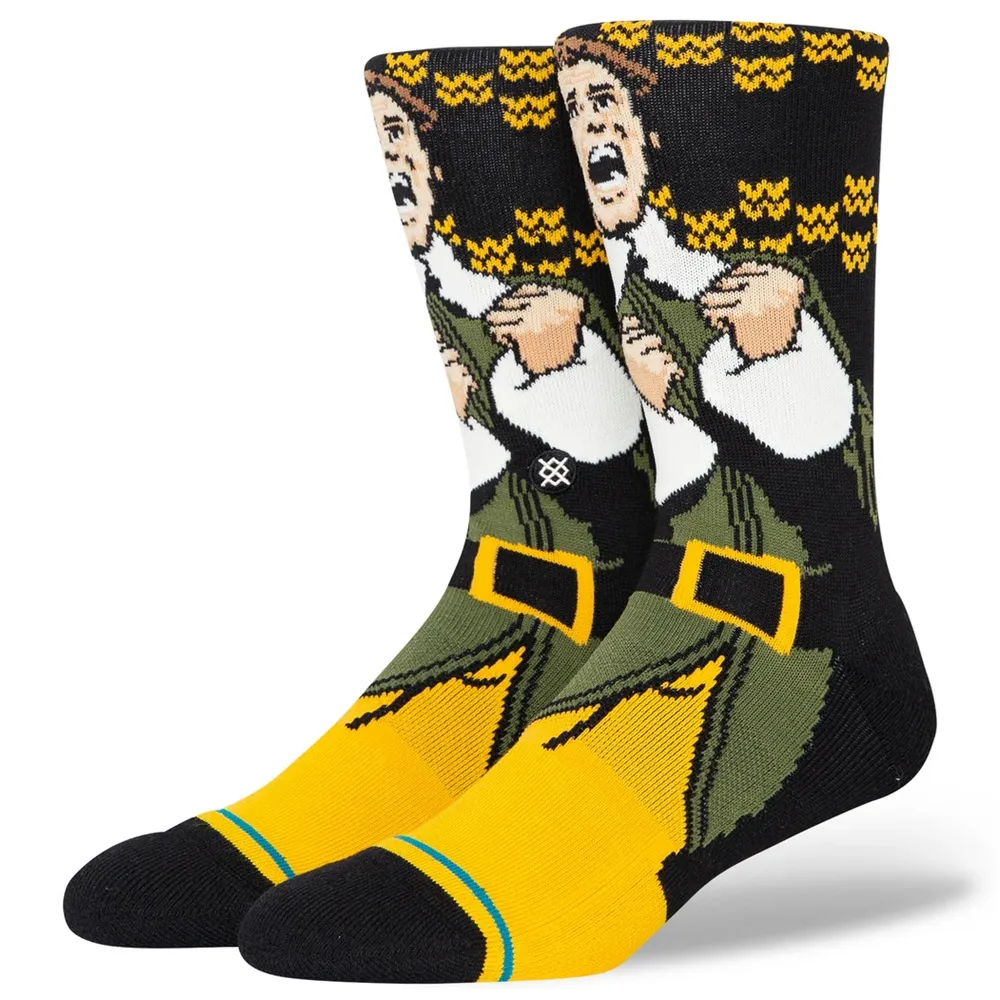 Stance Elf Smilings My Favourite Black Large Mens Socks