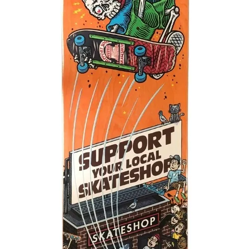 DLX Skate Shop Day 25 Shop Keeper Orange 8.25 Skateboard Deck