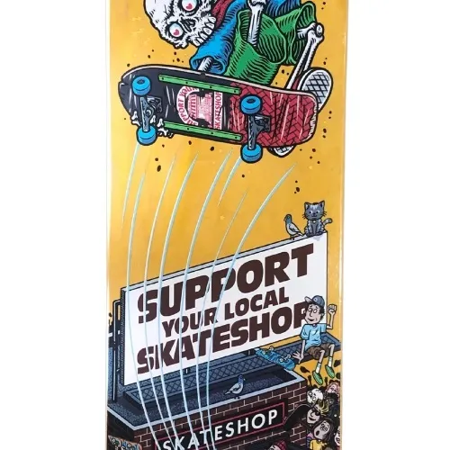 DLX Skate Shop Day 25 Shop Keeper Yellow 8.5 Skateboard Deck