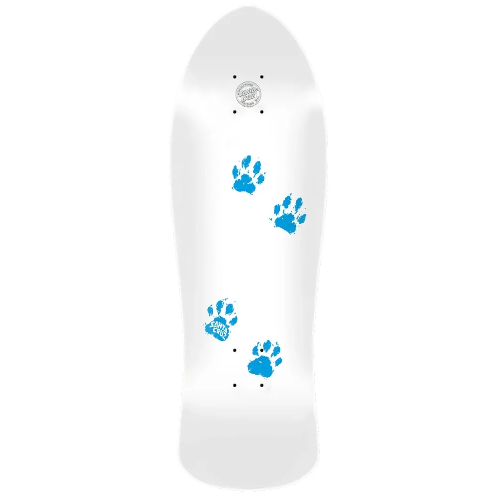 Santa Cruz Dressen Pup White 9.5 Skateboard Deck