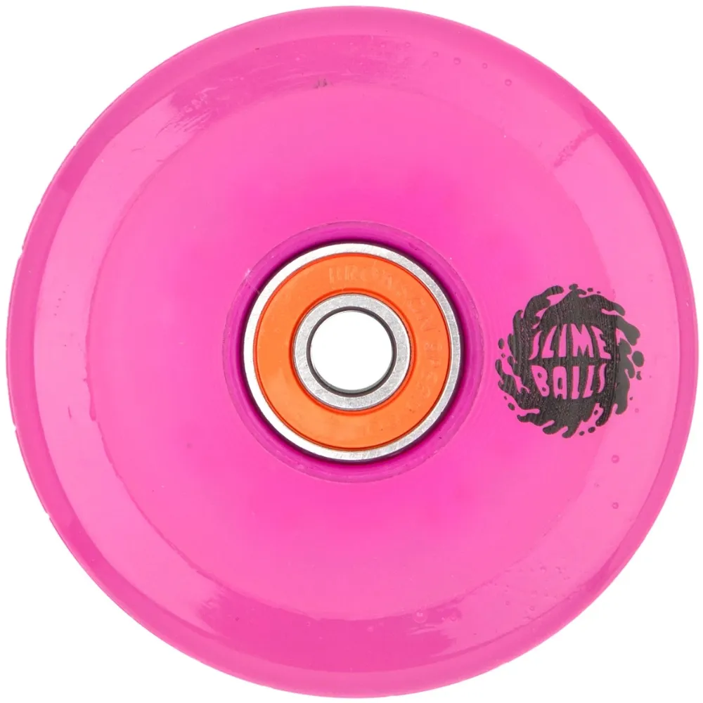 Slime Balls Light Ups OG Slime Gator Swamp Spew Pink 78A 66mm Skateboard Wheels