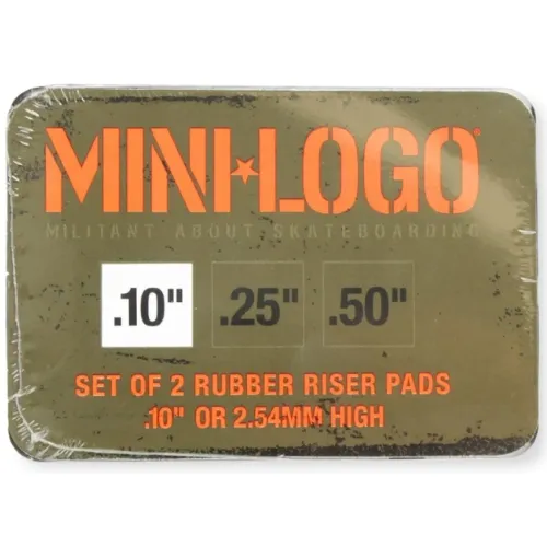 Mini Logo 0.1 Rubber Black Skateboard Riser Pads