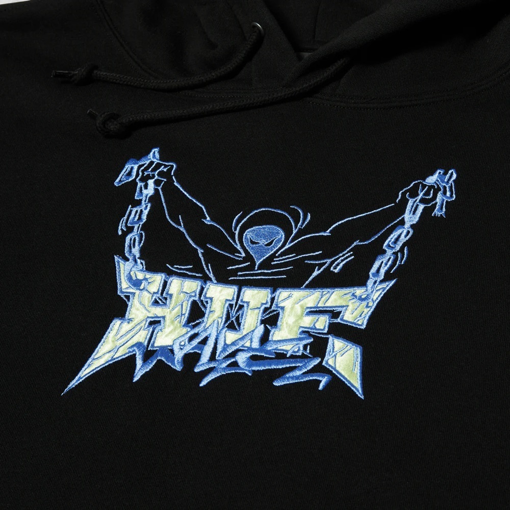 HUF Zine Black Hoodie [Size: M]