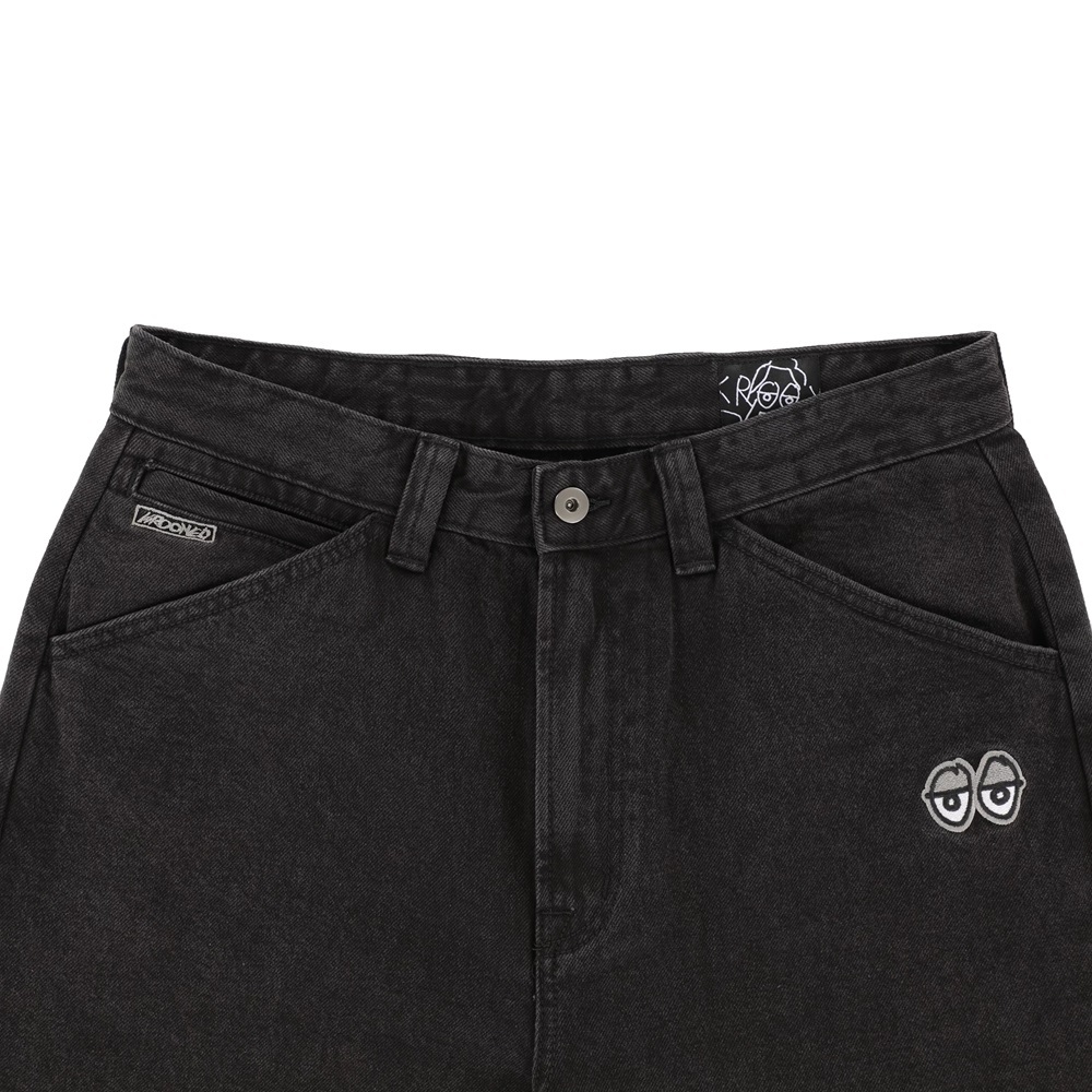 Krooked Eyes Denim Twill Black Pants [Size: S]