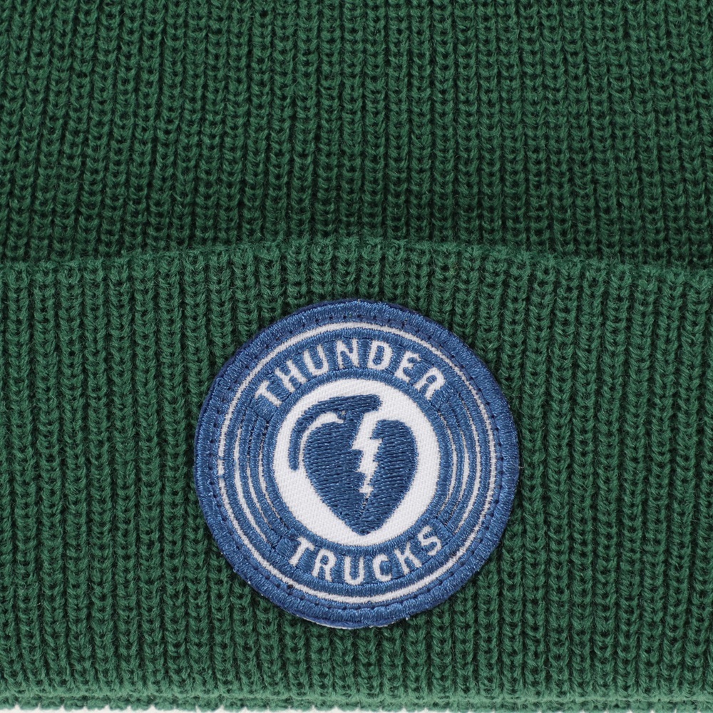 Thunder Truck Co Charged Grenade Patch Dark Green Beanie