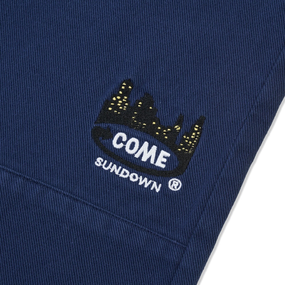 Come Sundown Toil Washed Blue Shorts [Size: 30]