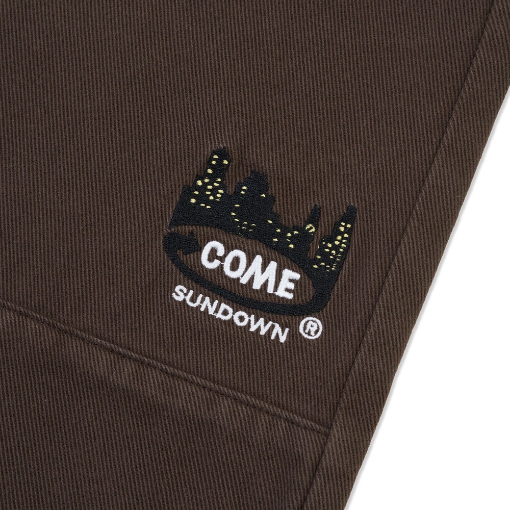 Come Sundown Toil Washed Brown Shorts [Size: 32]