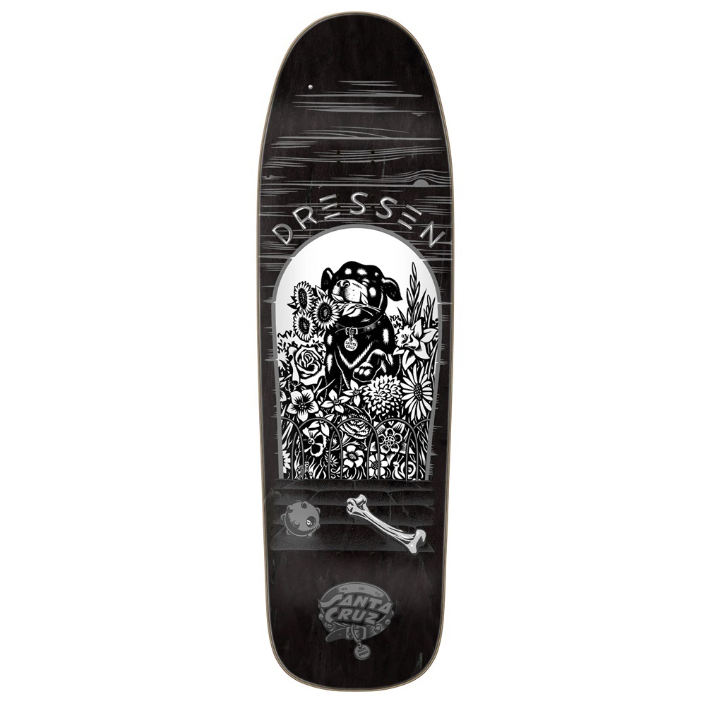 Santa Cruz Dressen Pup Shaped 9.3 Skateboard Deck