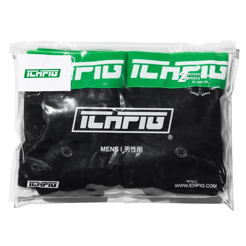 Ichpig 2 Pack Boxer Briefs Black [Size: M-L]