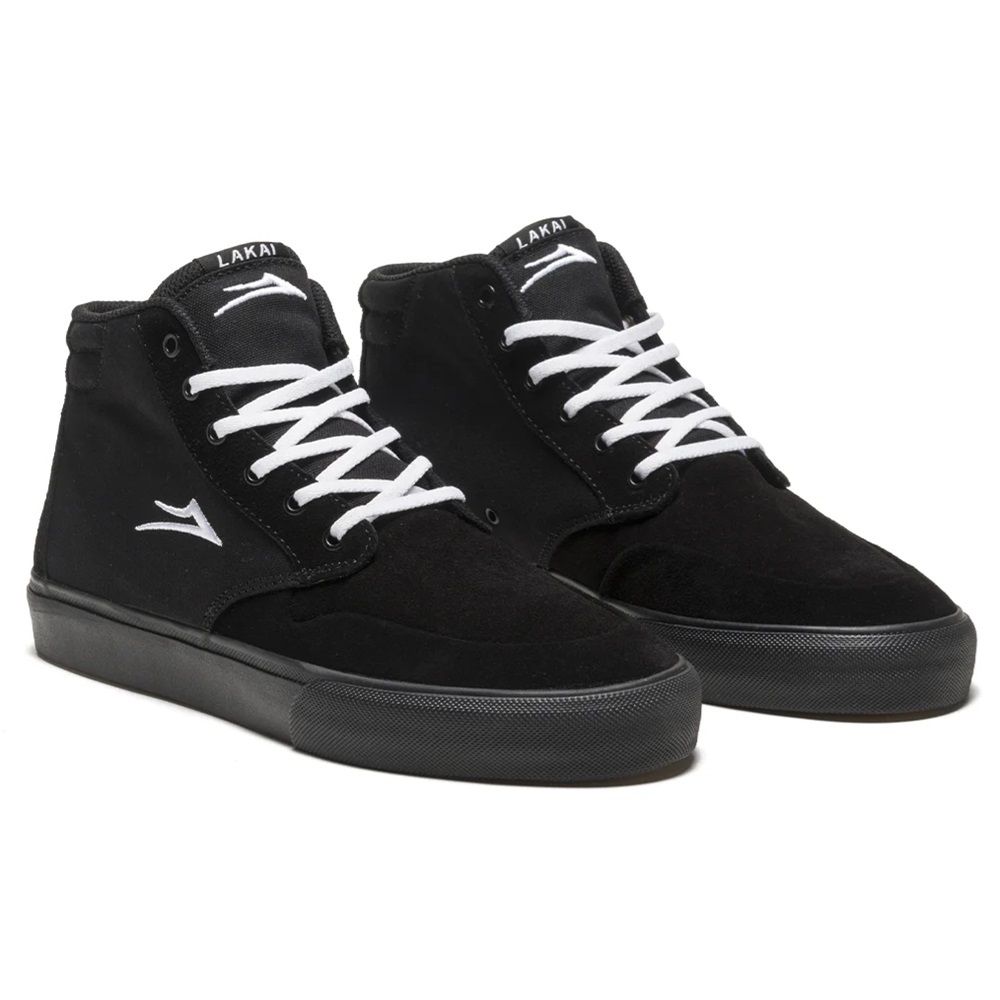 Lakai Riley 3 High Black Black Suede Mens Skate Shoes [Size: US 12]