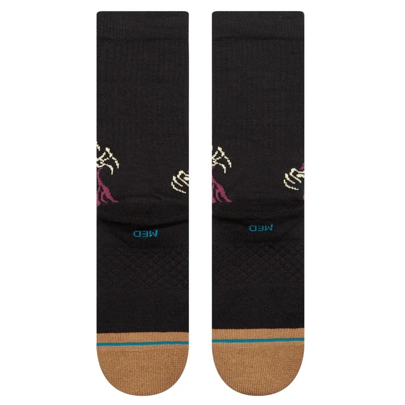 Stance Welcome Skelly Crew Black Large Mens Socks