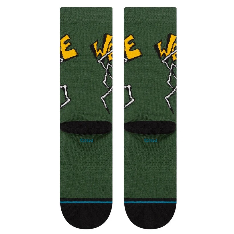 Stance Welcome Wilbur Crew Green Large Mens Socks