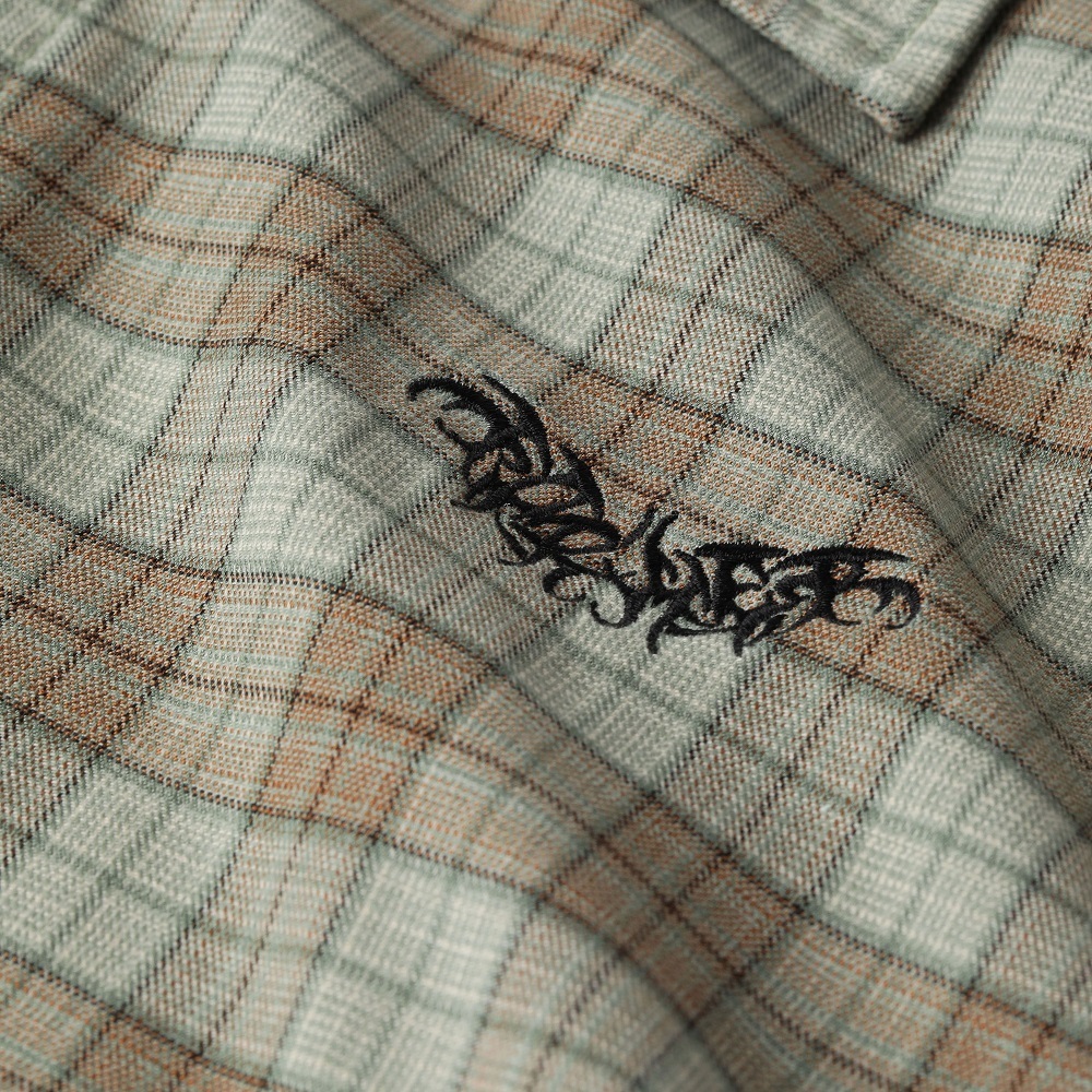 Former Manners Check Green Brown Button Up Shirt [Size: M]