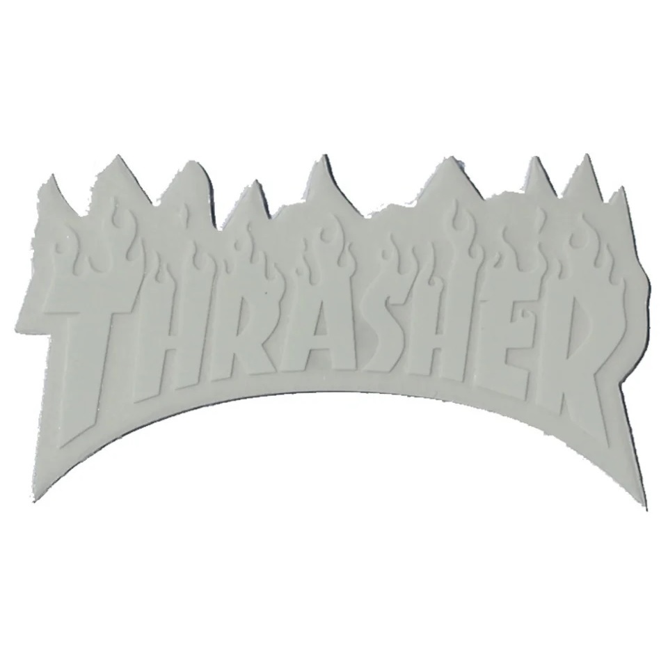 Thrasher Flame Logo Small Sticker [Colour: Black]