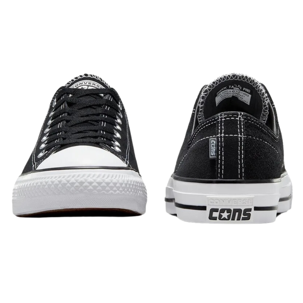 Converse Chuck Taylor All Star Pro Low Top Suede Black White Shoes [Size: US 9]