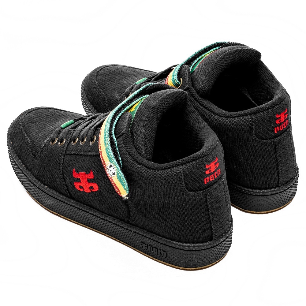 iPath Grasshopper Black Rasta Hemp Shoes [Size: US 10]