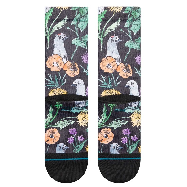 Stance Just Flocked Black Large Mens Socks