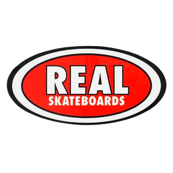 Real Staple Ovals Small Skateboard Sticker [Colour: Green]