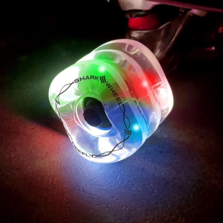 Shark Firefly Clear Multi Lights 78a 60mm Skateboard Wheels