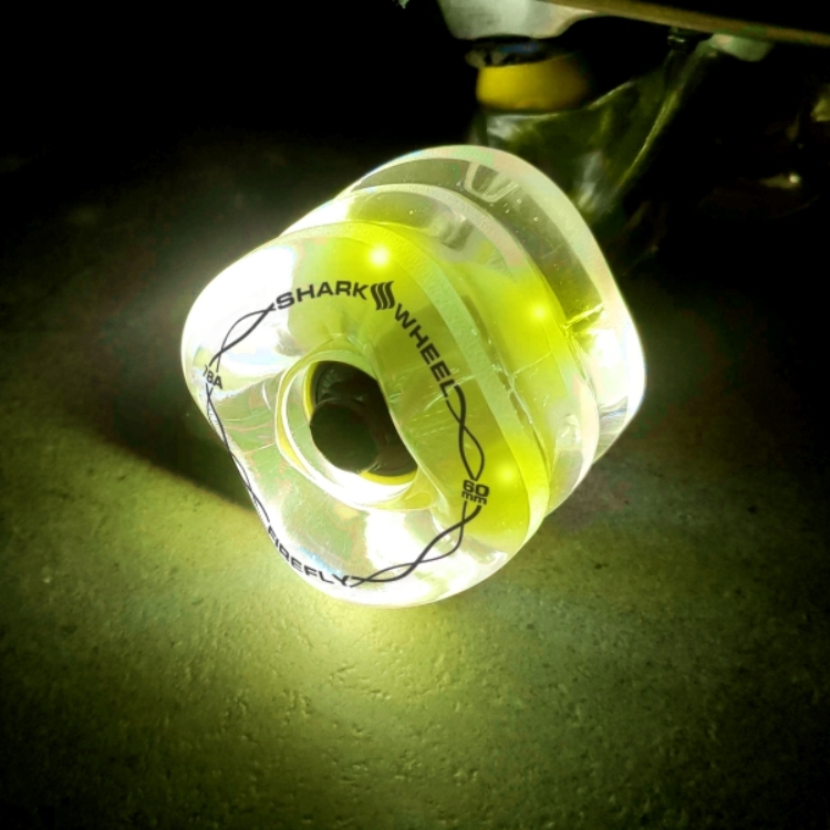 Shark Firefly Clear Colour Hubs Lights 78a 70mm Skateboard Wheels