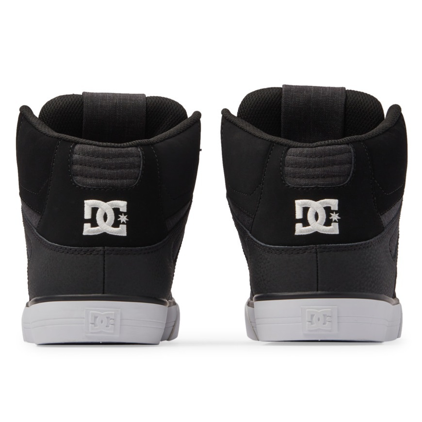 DC Pure High Top Black White Battleship Mens Skate Shoes [Size: US 9]