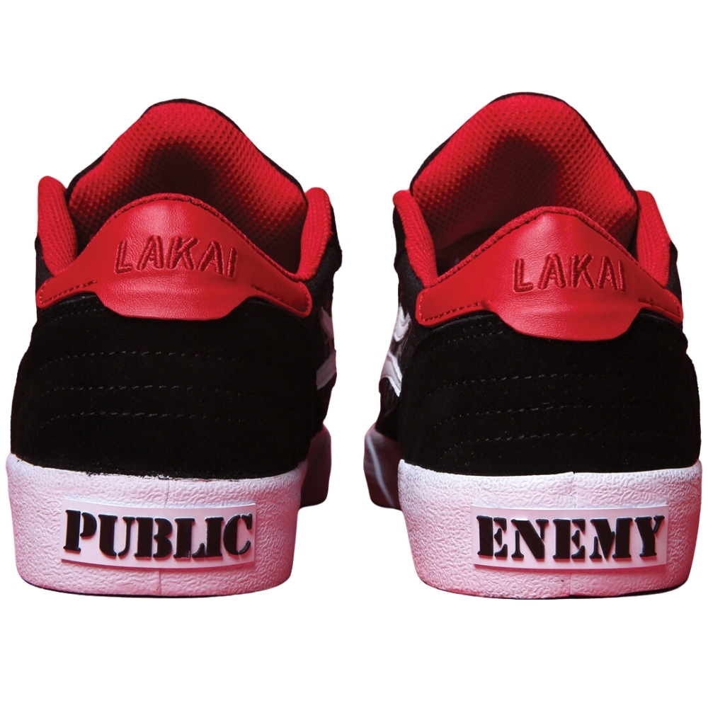 Lakai X Public Enemy Cambridge Black Red Mens Skate Shoes [Size: US 9]