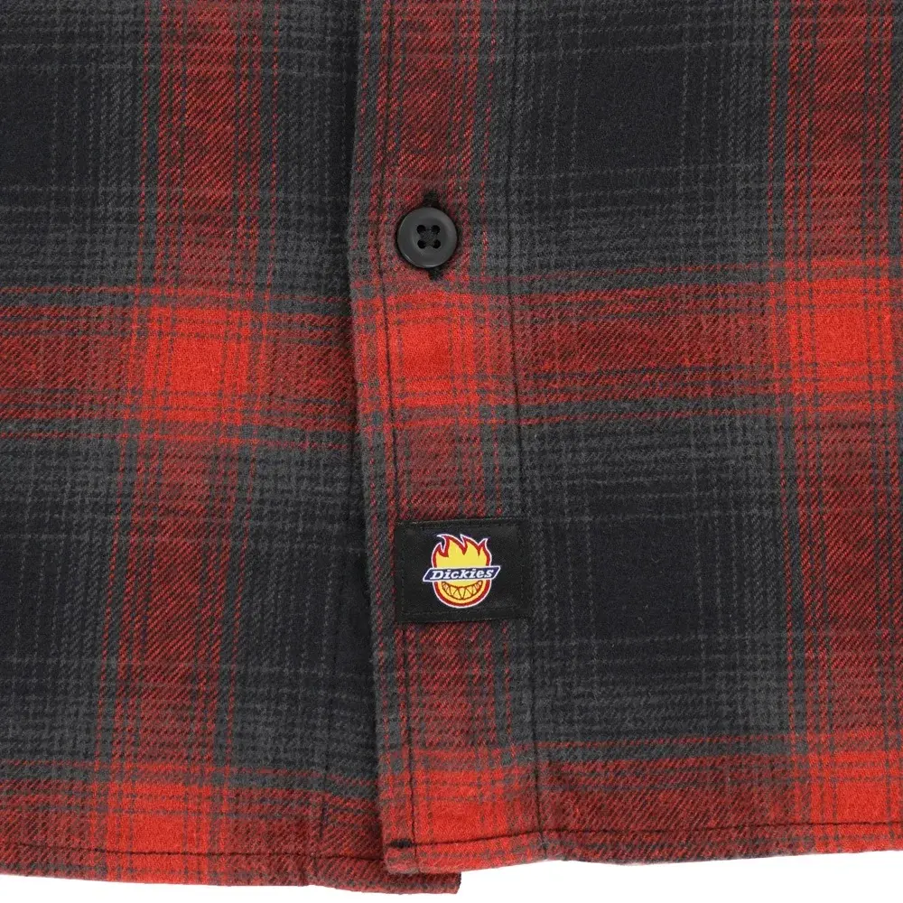 Dickies X Spitfire Flannel Red Ochre Button Up Shirt [Size: M]