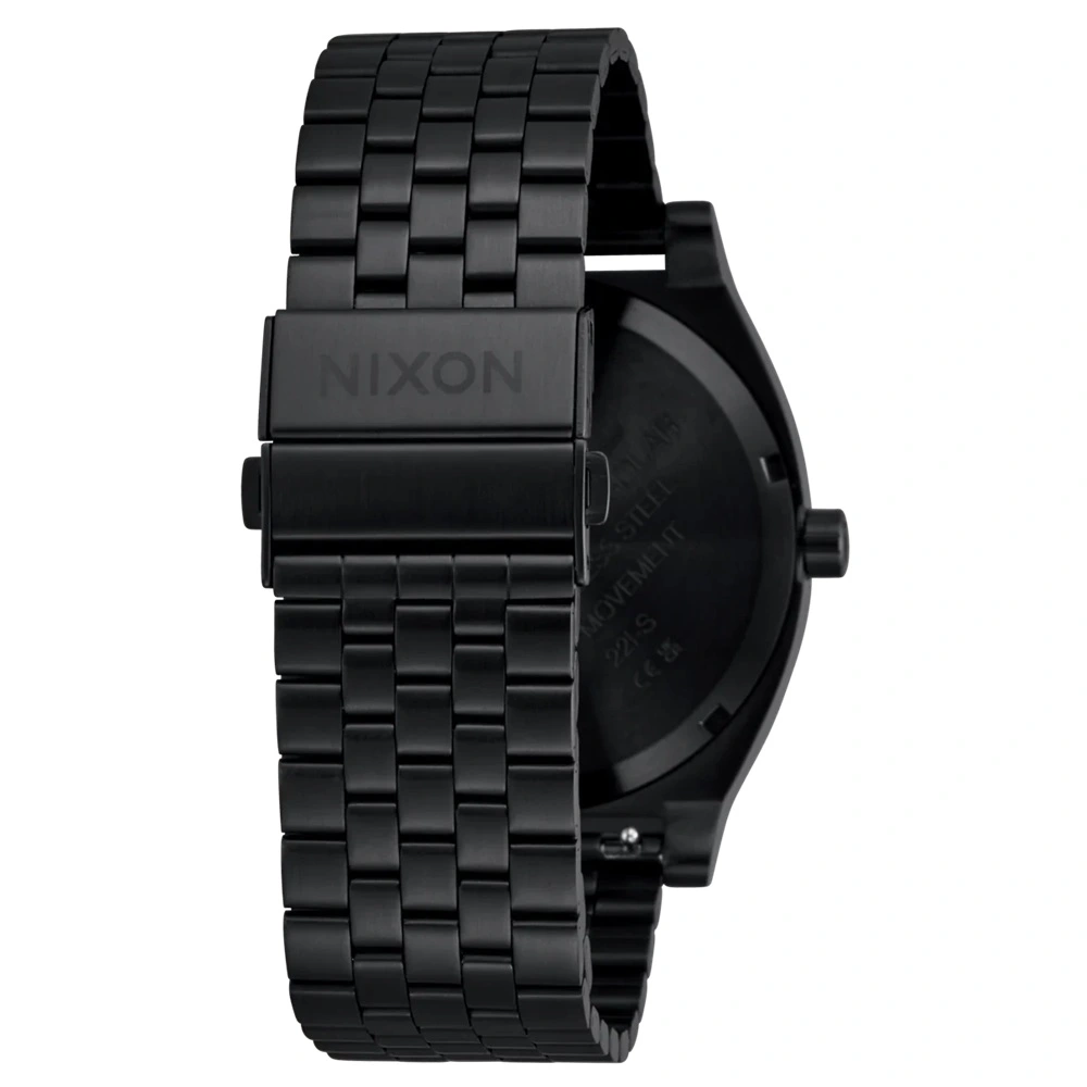 Nixon Time Teller Solar All Black White Watch