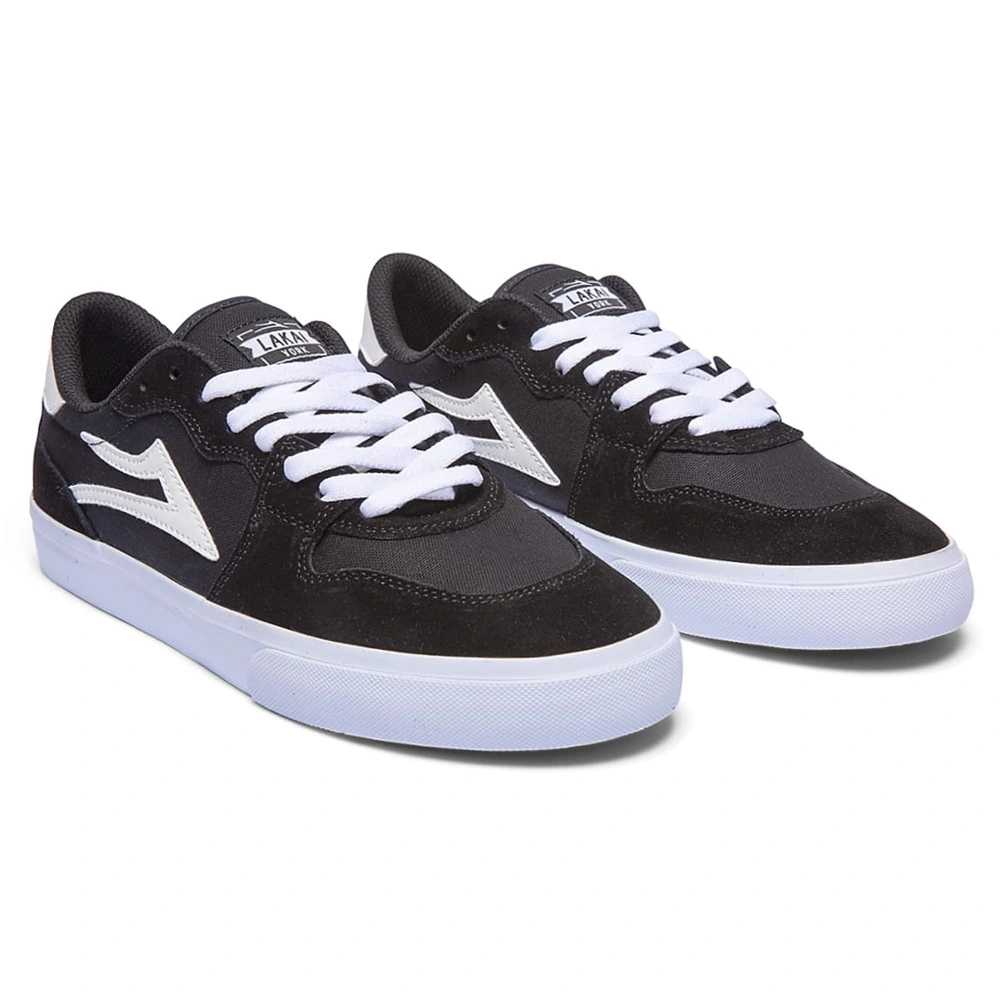 Lakai York Black White Suede Mens Skate Shoes [Size: US 10]