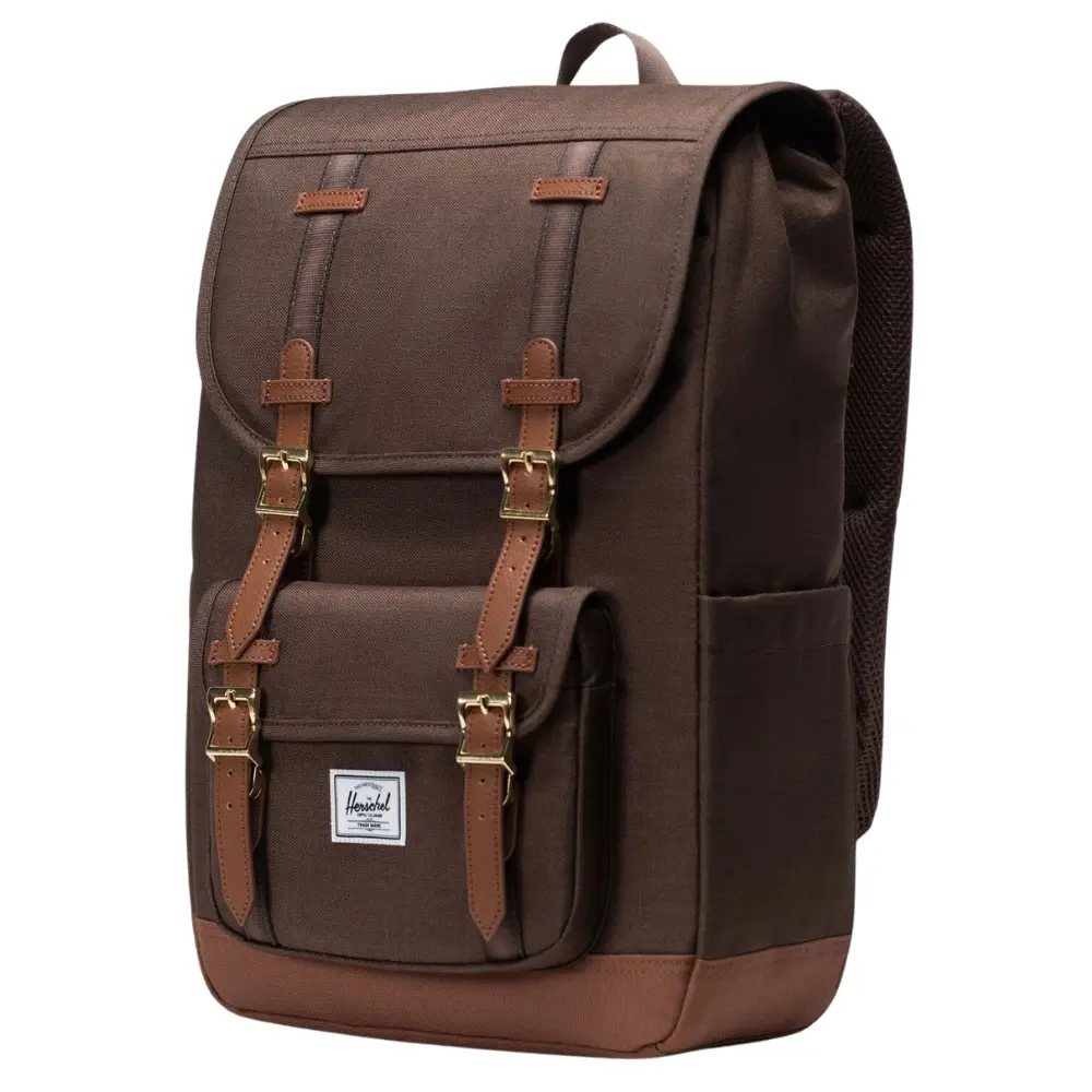 Herschel Little America Mid 20L Chocolate Brown Crosshatch Saddle Brown Backpack