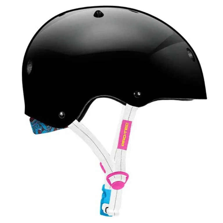 Protec Low Pro Certified Santa Cruz Gloss Black Helmet [Size: XS-S]