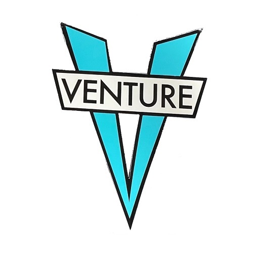 Venture Truck Bar Die Cut Medium x 1 Skateboard Sticker [Colour: Red]