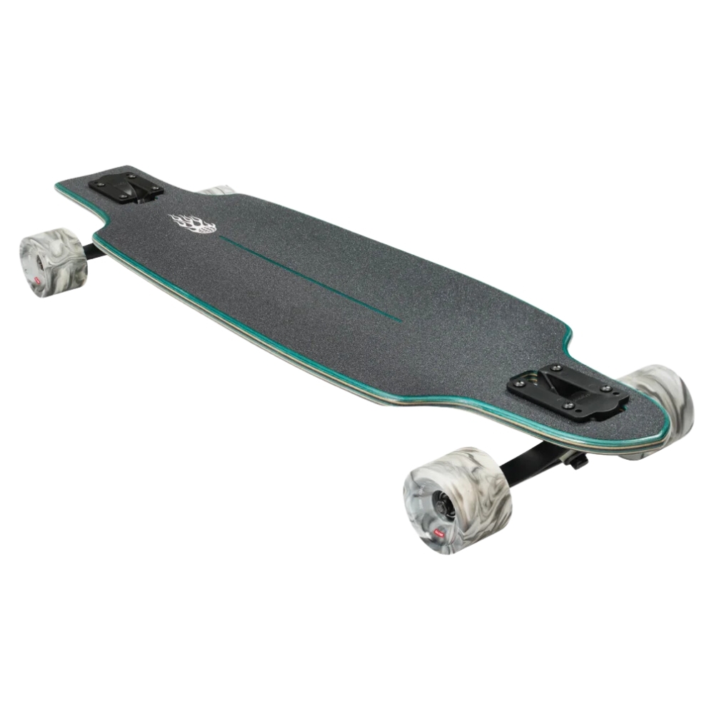 Globe Prowler Mid Green Flames 34 Longboard Skateboard