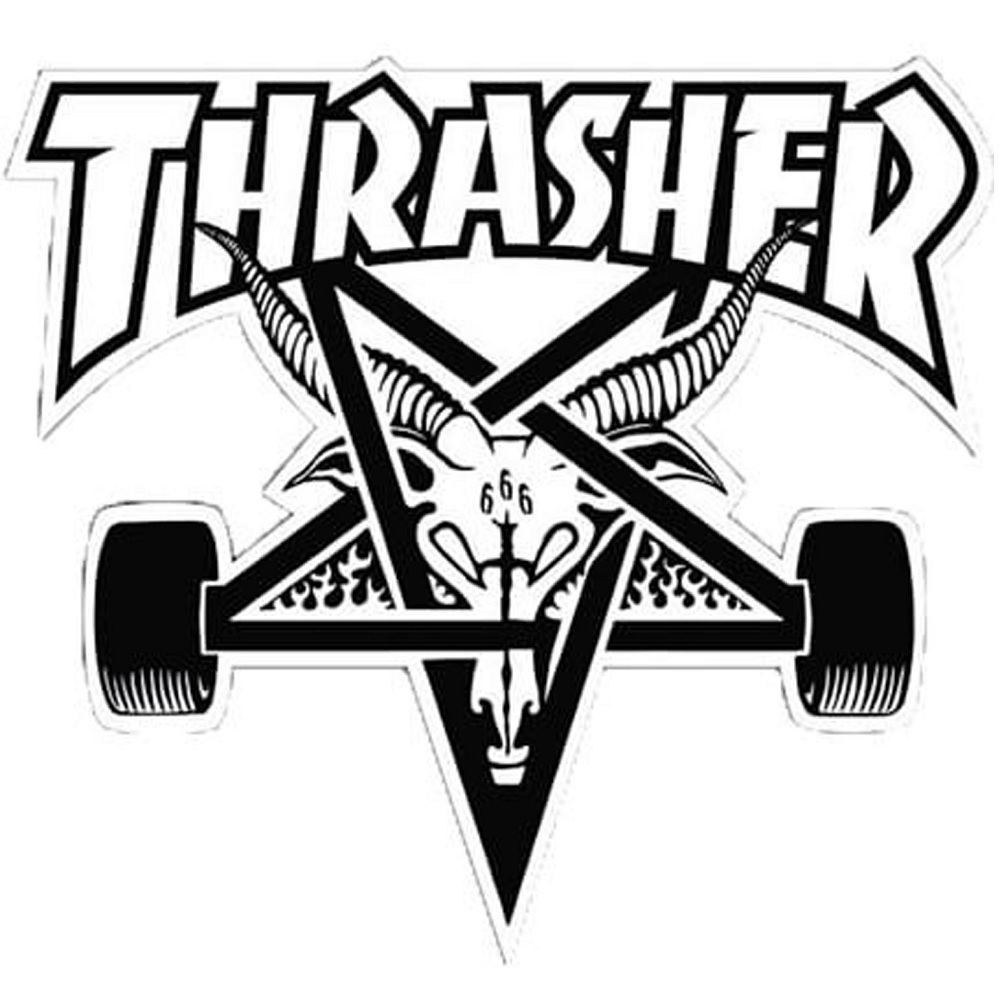 Thrasher Skate Goat Large Sticker [Colour: Black]