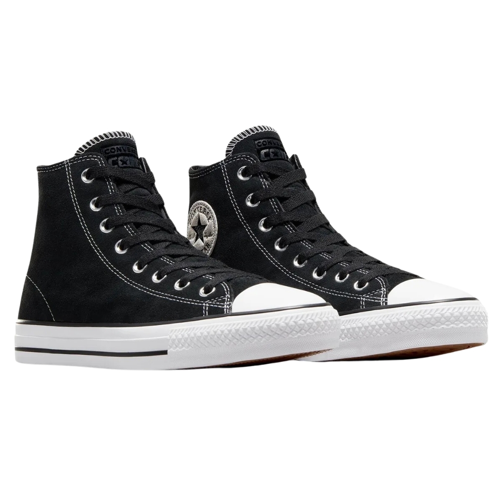 Converse Chuck Taylor All Star Pro High Top Suede Black White Shoes [Size: US 8]