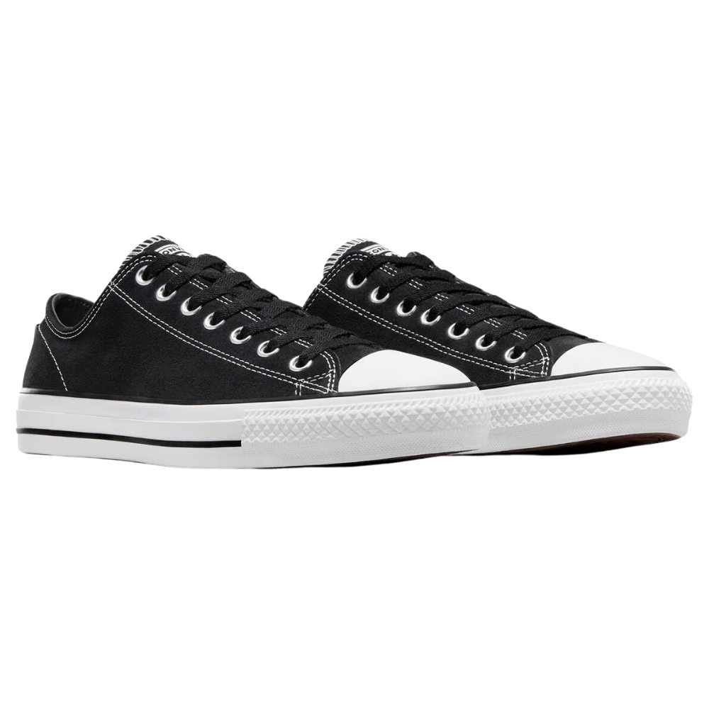 Converse Chuck Taylor All Star Pro Low Top Suede Black White Shoes [Size: US 9]