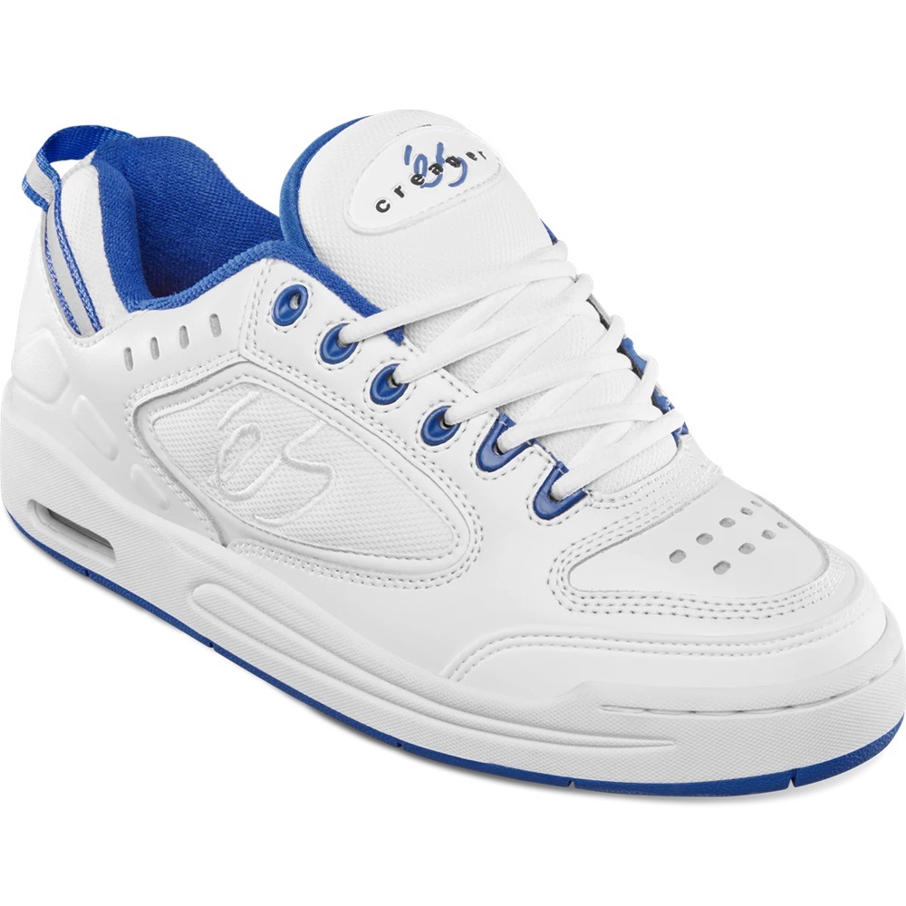 Es Creager White Blue Mens Skate Shoes [Size: US 9]