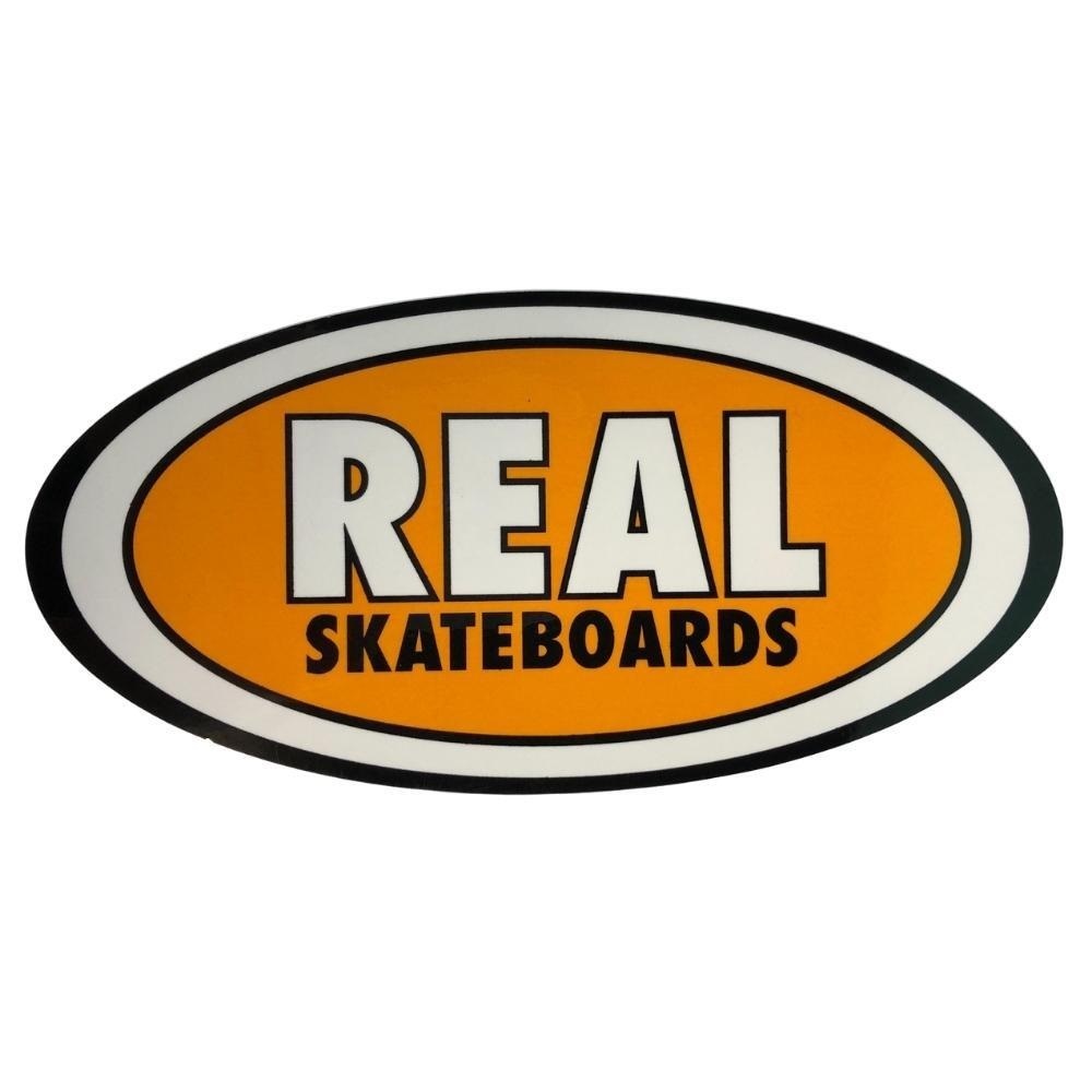 Real Staple Ovals Small Skateboard Sticker [Colour: Green]